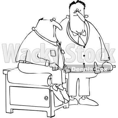 clip art doctor and patient. Royalty-Free Vector Clip Art