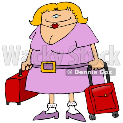 Rolling Suitcase Clipart