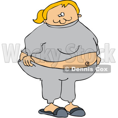  Woman on Illustration Of A Fat Woman Wearing Gray Sweats    Dennis Cox  229152