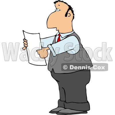 Attorney Lawyer Jobs on Lawyer Reading An Important Legal Document Clipart    Dennis Cox  4764