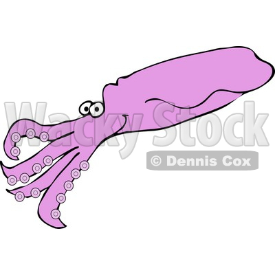 clipart swimming girl. Purple Squid Swimming Clipart