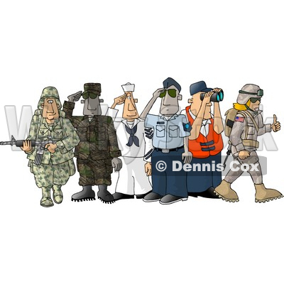 Military  on The Different Branches Of The United States Military Clipart Picture