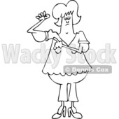 Royalty-Free Vector Clip Art Illustration of a Coloring Page Outline Of