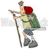 Cartoon Hiking Man