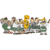 Oktoberfest Band and People Carrying Beer Kegs © djart #1629831