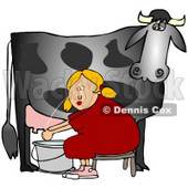 cartoon female farmer