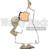 Male Angel with Wings Pointing Up Towards the Sky Clipart © djart #4113