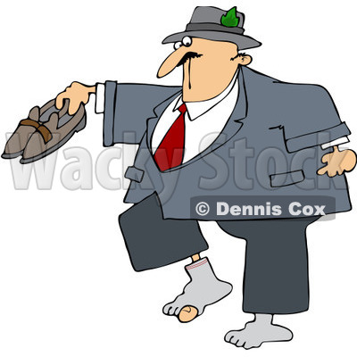Royalty-Free Vector Clip Art Illustration of a Man With A Hole In His ...