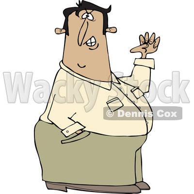 Clipart of a Half Defiant Man Holding up a Fist - Royalty Free Vector ...