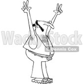 Royalty-Free (RF) Clip Art Illustration of a Hippie Man In A Wheelchair ...